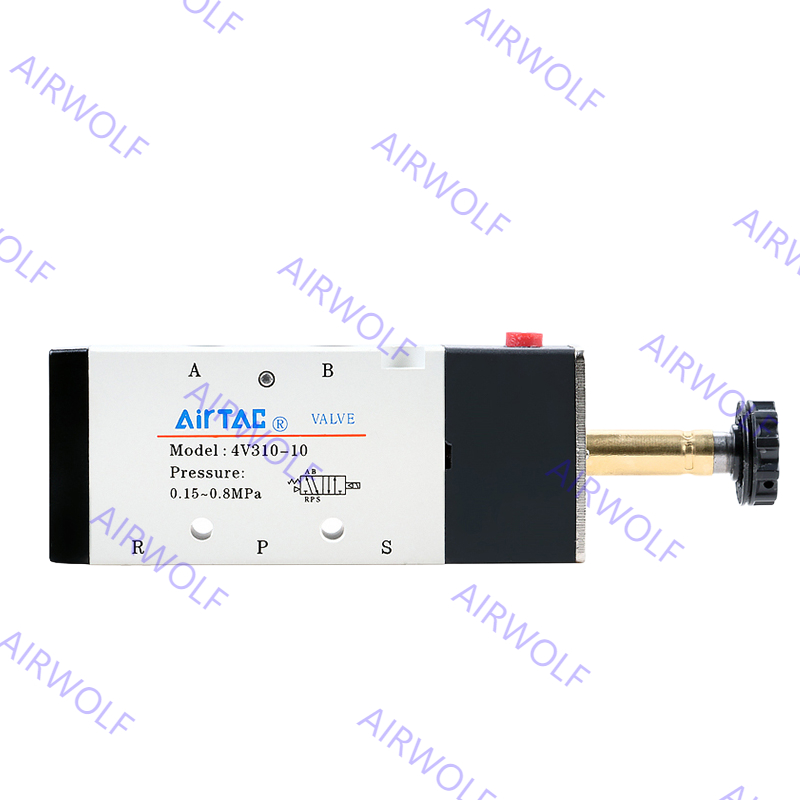 5/2 way, 5/3 way AIRTAC Aluminum 4V300 Series Electric Solenoid Valves 1/4", 3/8" with 0.15~0.8MPa Operating Pressure and Directional Control Function