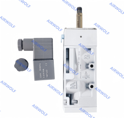 Elettrovalvola a solenoide MVSC-460-4E1 MVSC-460-4E2 a doppia bobina 1/2 Mindman 5/2 vie 0.2-0.8Mpa Alluminio DC24V AC220V AC110V DC12V