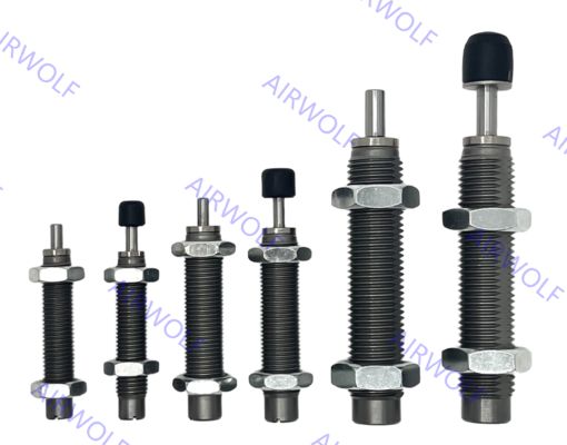 Assorbitore di urti in acciaio al carbonio della serie SMC RB con temperatura di lavoro di -10 ~ + 80 °C e velocità di collisione da 0,3 a 5,0 m/s per la protezione dagli urti